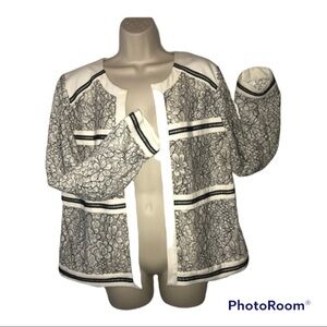 Black and white spring style blazer jacket Chico’s size 1